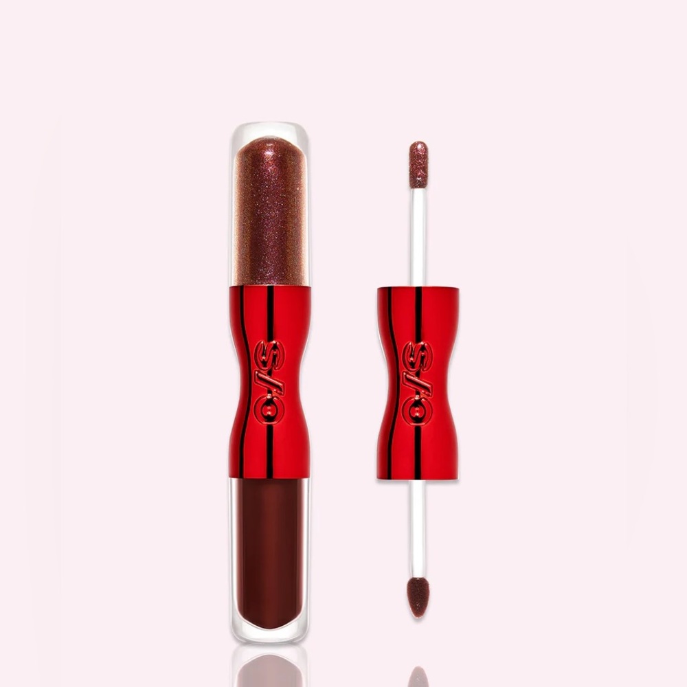 NEW O/S Hydrating Liquid Lipstick & Gloss Duo Nightwalker Full Size